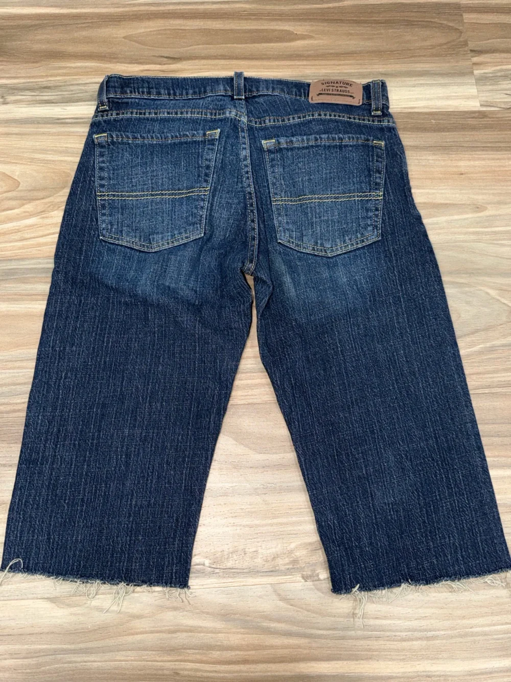 Classic Dark Wash Straight Leg Jeans - Blue